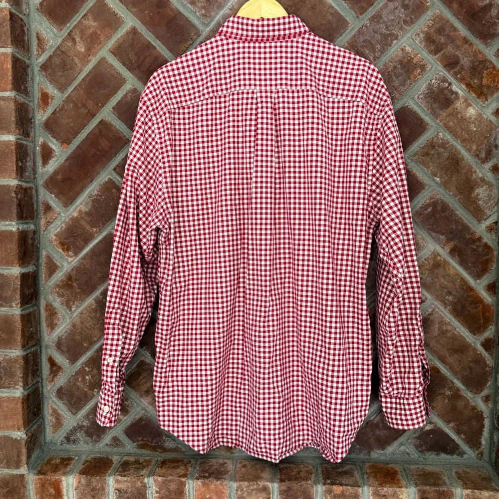 Vineyard Vines Button Down Shirt Mens Large Red Gingham Classic Fit Tucker Shirt